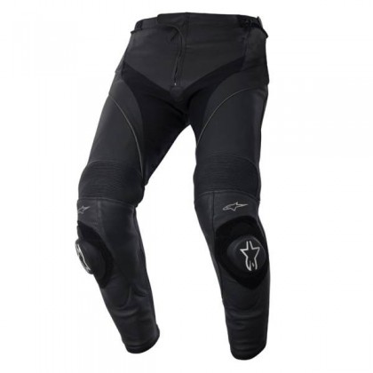 Pantalon moto cuir homme - De tourisme en cuir pour moto Cruiser racing  avec protection authentique biker CE armor (EN 1621-1) - Texpeed - Noir -  (S