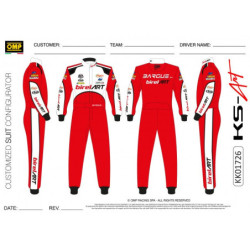 Combinaison personnalisée omp pour le karting