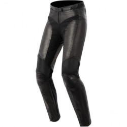Pantalon Alpinestars Vika v2, pantalon moto pour femme en cuir pleine fleur