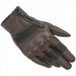 Superbes gants Alpinestars vintage en cuit plaine fleur, index tactile