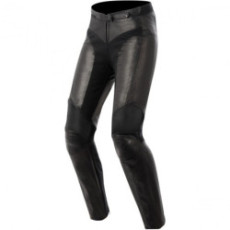 Pantalon Alpinestars Vika v2, pantalon moto pour femme en cuir pleine fleur