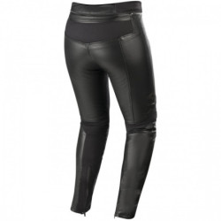 Pantalon Alpinestars Vika v2, pantalon moto pour femme en cuir pleine fleur
