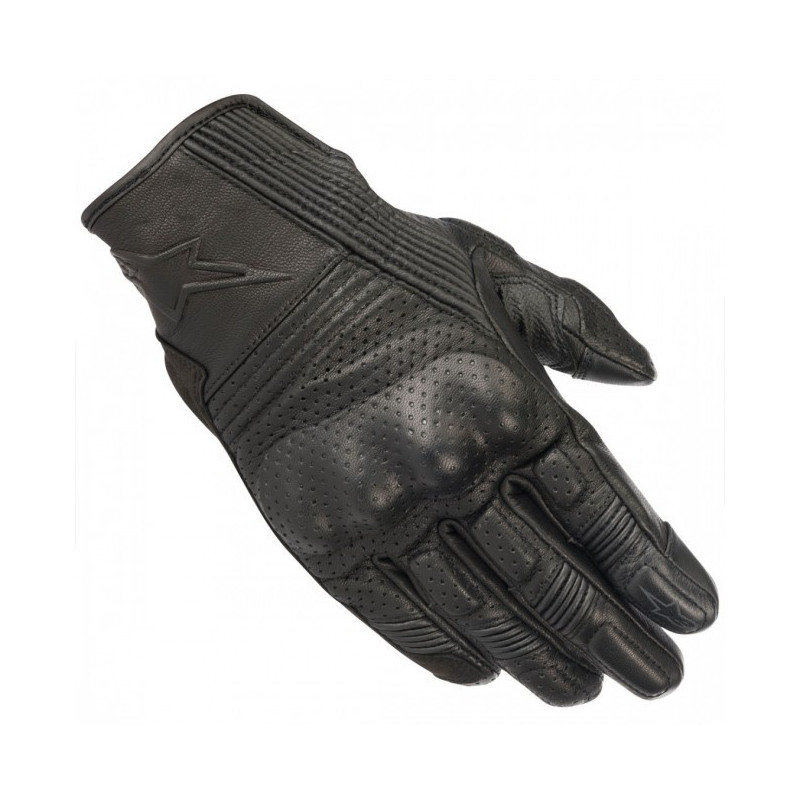 Gants Alpinestars Mustang v2, gants moto homologués en cuir perforé pour l'été