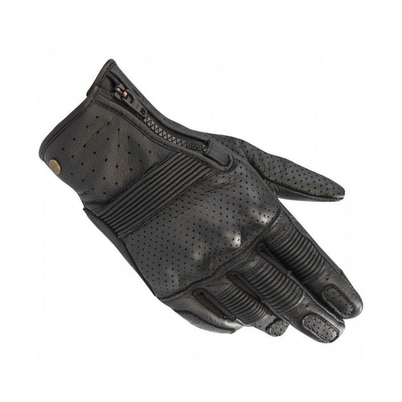 Superbes gants Alpinestars vintage en cuit plaine fleur, index tactile