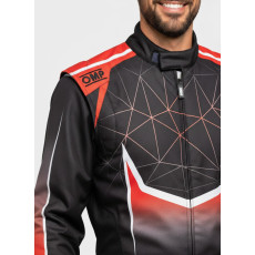 Combinaison de karting OMP Mak Origin noir et rouge