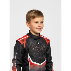 Combinaison de karting enfant OMP noir et rouge - Design exlusif