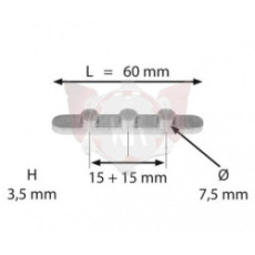 clavette pour arbre de transmission de karting à 3 picots