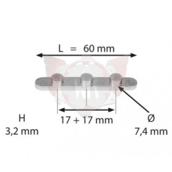 clavette pour arbre de transmission de karting à 3 picots