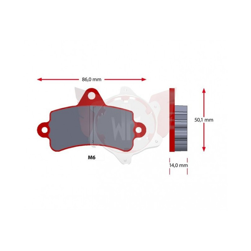Jeu de plaquettes de frein de karting pour COMER, TOP KART