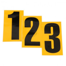 Numeros de course de karting fabriqués en vinyle jaune