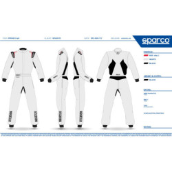 Combinaison personnalisée Sparco pour le karting