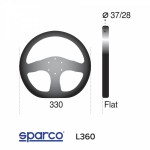 Volant Sparco L360 Ring Suédine