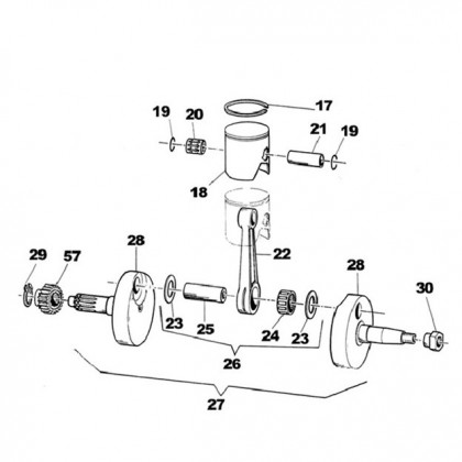 Piston - Vilebrequin TMKZ10