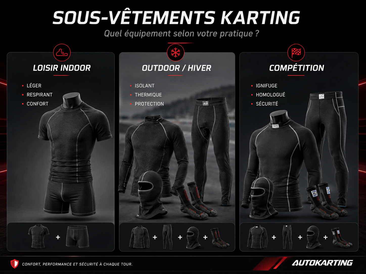 sous vetement karting selon la période