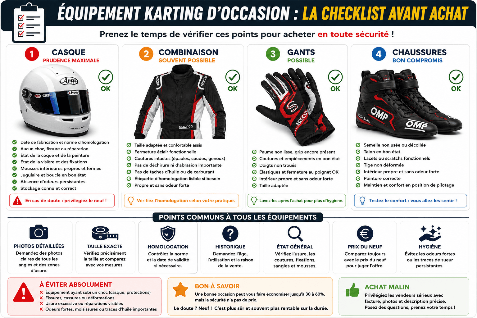 equipement karting d'occasion le guide