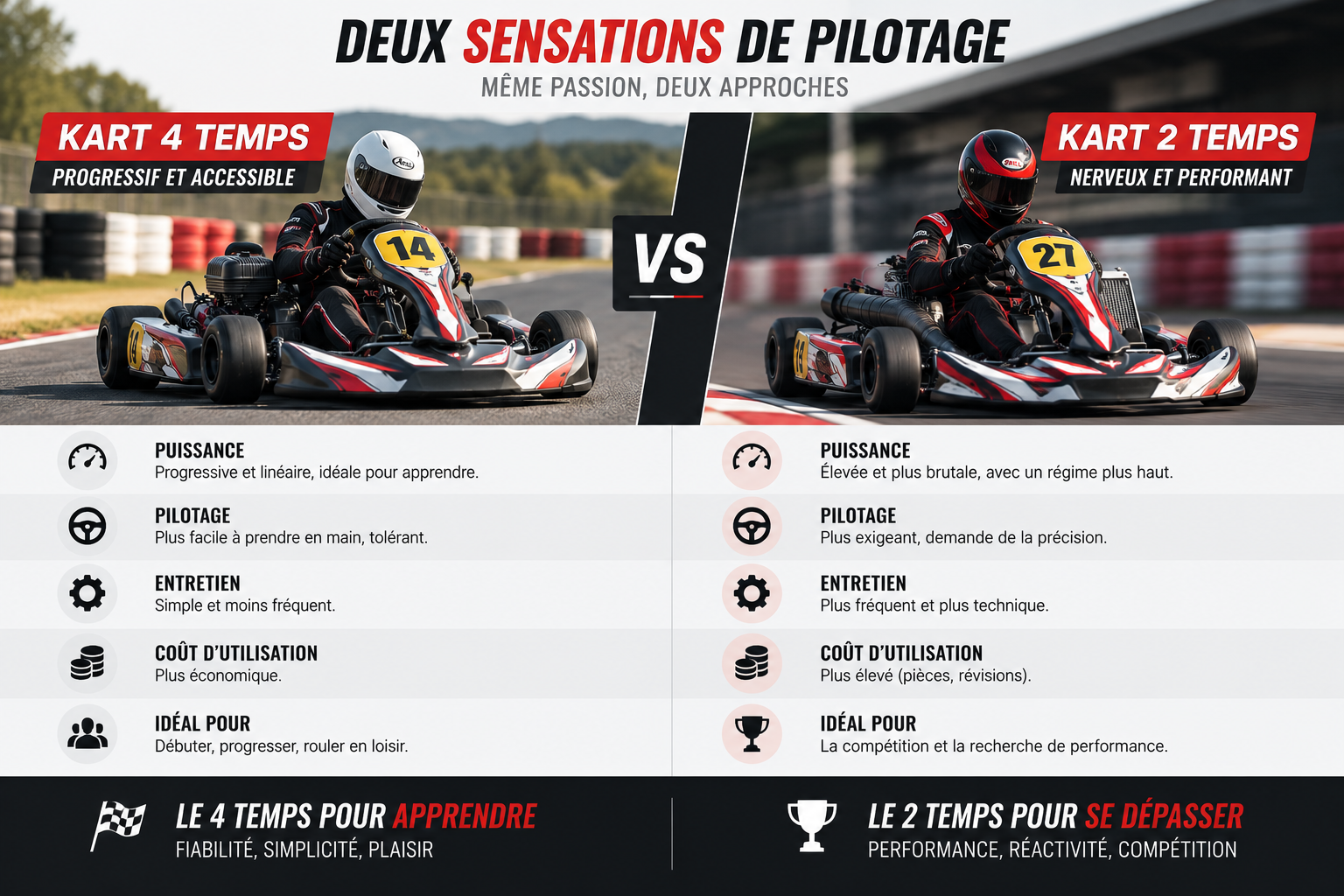 deux sensations de pilotage