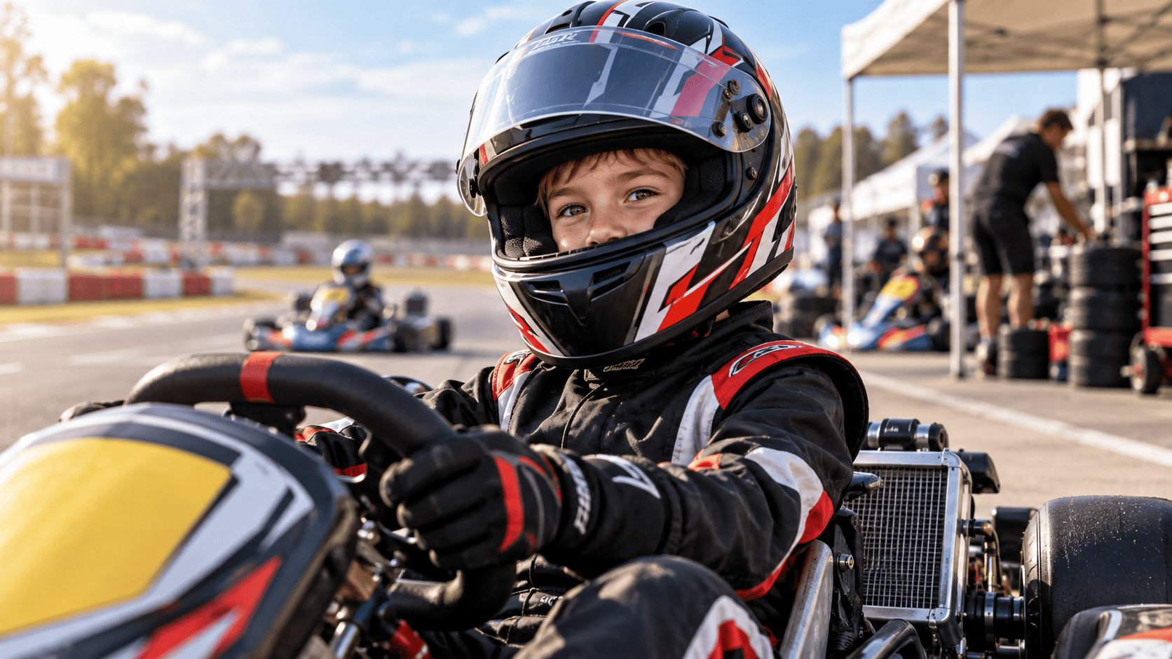 Casque karting enfant : guide complet normes, tailles, modèles