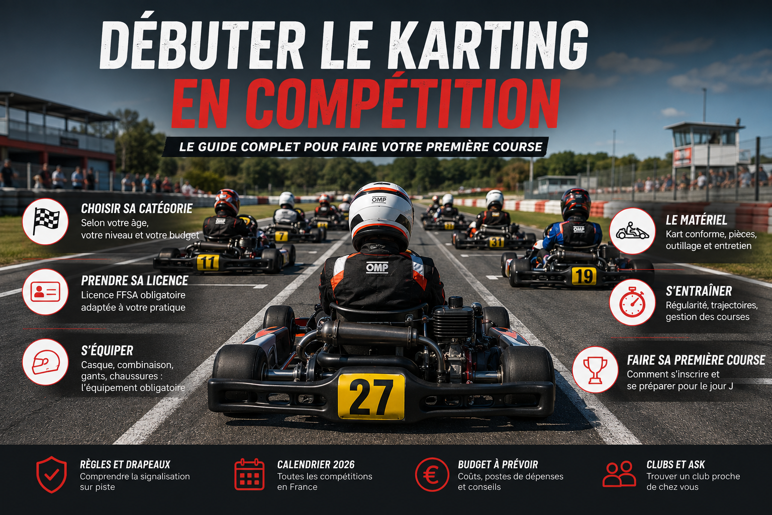 Débuter le karting en compétition : licence, matériel et premières courses