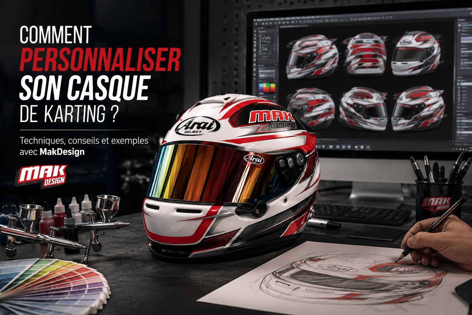 Comment personnaliser son casque de karting ? Techniques et exemples