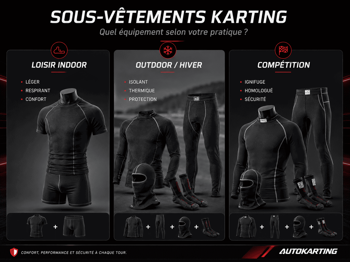 Sous-vêtements karting : comment bien choisir selon votre pratique ?