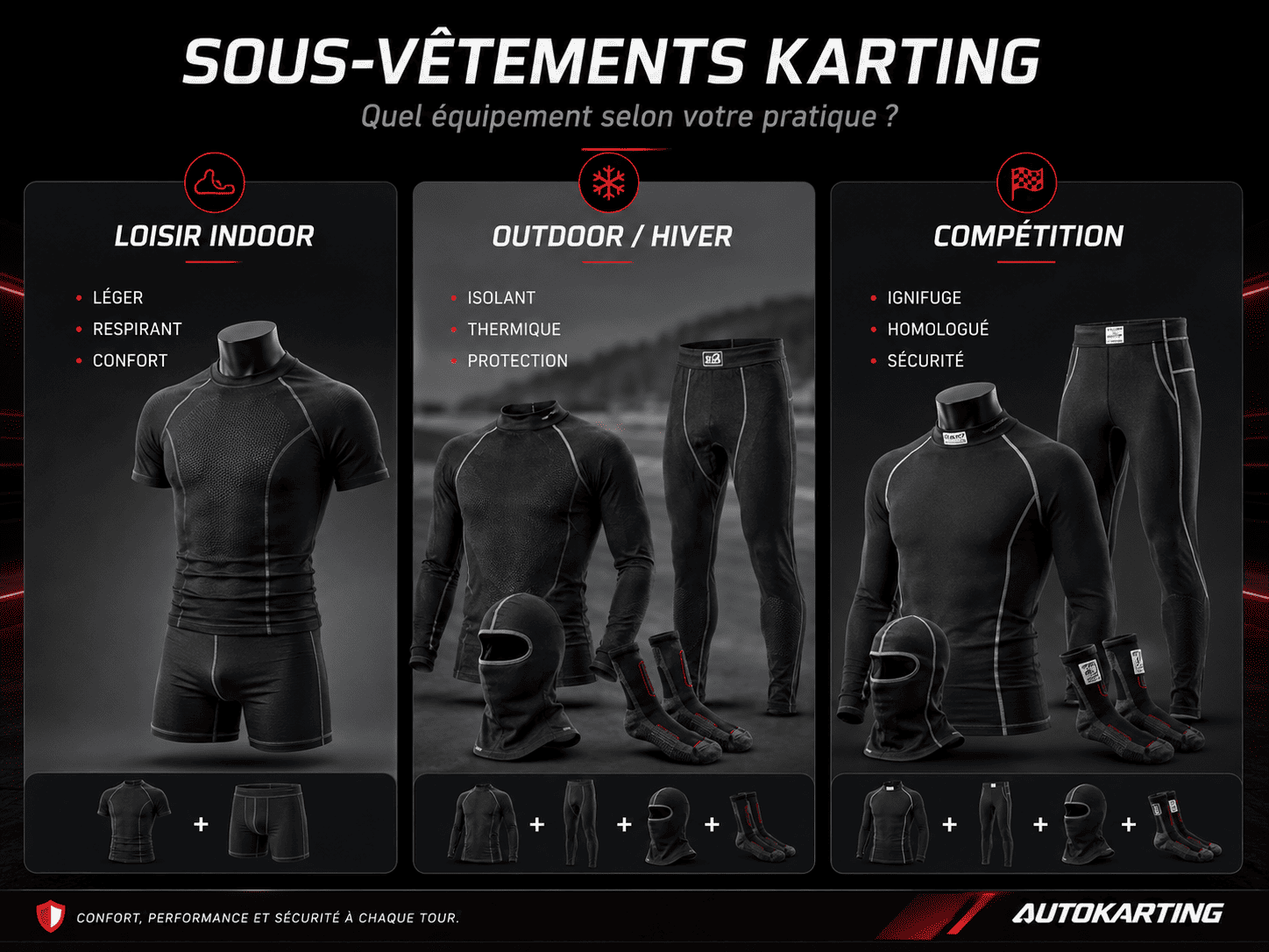 Sous-vêtements karting : comment bien choisir selon votre pratique ?